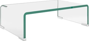 vidaXL Βάση Τηλεόρασης/Οθόνης Διάφανη 40 x 25 x 11 εκ. Γυάλινη