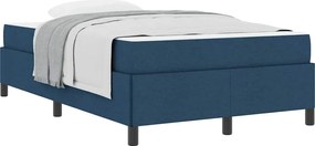 vidaXL Κρεβάτι με ελατήρια Μπλε 120 x 200 cm ύφασμα