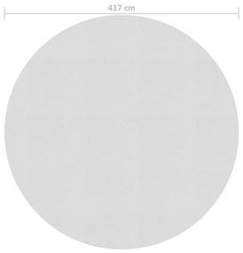 vidaXL Κάλυμμα Πισίνας Ηλιακό Γκρι 417 εκ. από Πολυαιθυλένιο