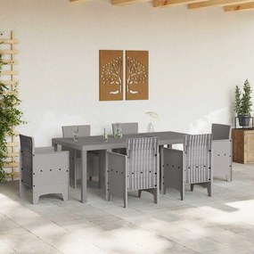 vidaXL Τραπέζι Κήπου Ανοιχτό γκρι 200 x 100 x 73 εκ. συνθετικό ρατάν