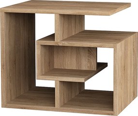 Τραπεζάκι βοηθητικό Labirent Megapap χρώμα sapphire oak 54x40x45εκ.
