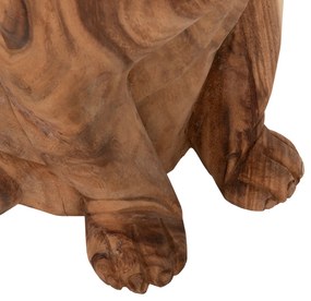 Διακοσμητικό Δαπέδου Dozer Bulldog Ξύλο Suar Σε Φυσικό Χρώμα 26x27x40Y εκ.