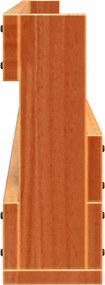 vidaXL Παπουτσοθήκη Επιτοίχια 2 τεμ. Μελί 110x8,5x23,5 εκ. Μασίφ Πεύκο