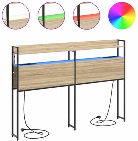 vidaXL Κεφαλάρι Αποθήκης με ράφι Sonoma Δρυς 140 cm Επεξεργασμένο ξύλο