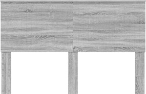 vidaXL Κεφαλάρι με κεφαλάρι Γκρίζο Σονομα 150 cm Επεξεργασμένο ξύλο
