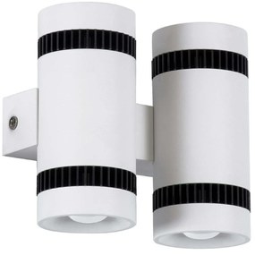 Φωτιστικό Τοίχου - Απλίκα Cannonal 60578 12x6,5x11cm Up&amp;Down Led 2300lm 20W 2700K White-Black GloboStar