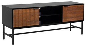 Έπιπλο Τηλεόρασης FL2405 Fylliana Μεταλλικό Μαύρο - Sonoma 150x40x60 εκ. 150x40x60 εκ.