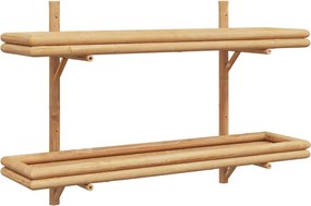 vidaXL Ράφι Τοίχου Επιτοίχιο Καφέ 100 x 26 x 60 εκ. Μπαμπού