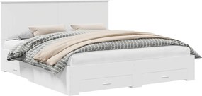 vidaXL Σκελετός Κρεβατιού Λευκό 180 x 200 cm Επεξεργασμένο Ξύλο