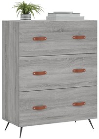 vidaXL Συρταριέρα Γκρι Sonoma 69,5 x 34 x 90 εκ. από Επεξεργ. Ξύλο