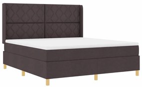 vidaXL Κρεβάτι με ελατήρια με στρώμα Καφέ 180 x 200 cm ύφασμα