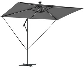 vidaXL Ομπρέλα Cantilever Banana Ανθρακί 294 x 200 x 254 εκ.