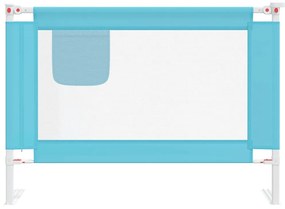 vidaXL Μπάρα Κρεβατιού Προστατευτική Μπλε 90 x 25 εκ. Υφασμάτινη