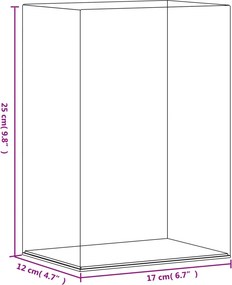 vidaXL Κουτί Βιτρίνα Διάφανο 17x12x25 εκ. Ακρυλικό