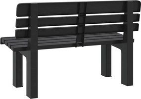 vidaXL Παγκάκι Κήπου Ανθρακί 110 x 52 x 71 εκ. από Πολυπροπυλένιο