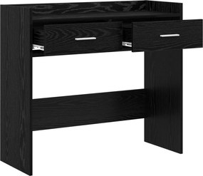 vidaXL Τραπέζι κονσόλας Μαύρη Δρυς 90 x 35 x 80 εκ Επεξεργασμένο Ξύλο