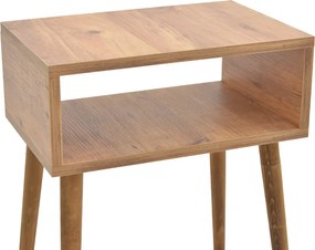 Κομοδίνο Hank pakoworld σε φυσική απόχρωση 45x30x60εκ