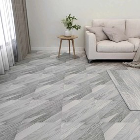 vidaXL Πλάκες Δαπέδου 55 pcs Γκρι 5,11 τ.μ. PVC
