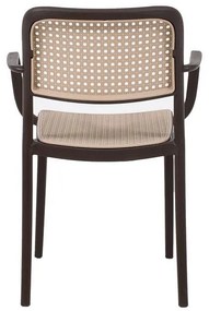 Καρέκλα Olesia Fylliana Καφέ - Μπέζ 56x43x81 εκ. 56x43x81 εκ.