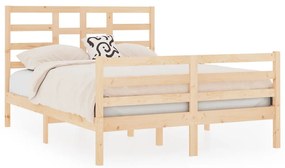 vidaXL Πλαίσιο Κρεβατιού 120 x 190 εκ. από Μασίφ Ξύλο Small Double