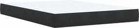 vidaXL Κρεβάτι box spring με στρώμα Μαύρο 140 x 190 cm Βελούδο