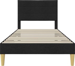 vidaXL Σκελετός Κρεβατιού Μαύρο 80 x 200 cm Ύφασμα