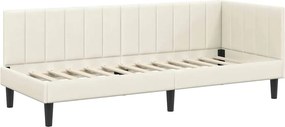 vidaXL Κρεβάτι Γωνίας Κρεμ 80 x 200 cm Βελούδο