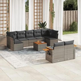 vidaXL Patio Sofa Set 9-θέσια Grey