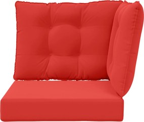 vidaXL Μαξιλάρι Καναπέ Εξωτερικού Χώρου 3 pcs Κόκκινο Πολυεστέρας