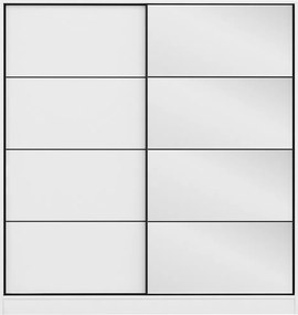 Διφυλλη Ντουλαπα Συρομενη Λευκο KALEO 52x180x190