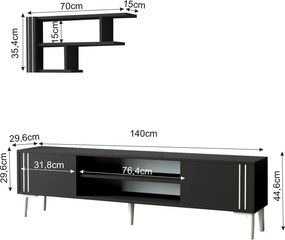 TV Unit Snow Set - Anthracite Anthracite