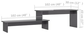 ΈΠΙΠΛΟ ΤΗΛΕΟΡΑΣΗΣ ΓΥΑΛΙΣΤΕΡΟ ΓΚΡΙ 180 X 30 X 43 ΕΚ. ΜΟΡΙΟΣΑΝΙΔΑ 806273