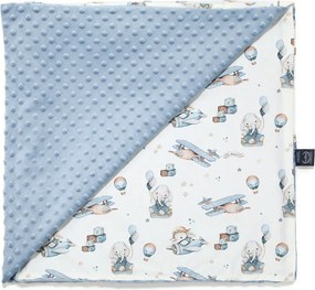 Κουβέρτα Minky Αγκαλιάς (80x100) La Millou Simbo-Wind Blue