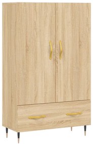 Ντουλάπα Sonoma Δρυς 69,5 x 31 x 115 εκ. από Επεξεργασμένο Ξύλο - Καφέ