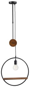 Φωτιστικό Οροφής Μονόφωτο Aca Roottori DCR1760145P Black Matt/Wood