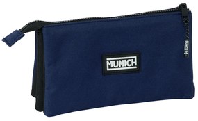 Τριπλή Κασετίνα Munich Basic Ναυτικό Μπλε 22 x 12 x 3 cm