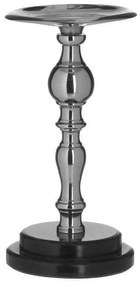 Κηροπήγιο 3-70-803-0078 12x12x25cm Black-Silver Inart Metal,Marble