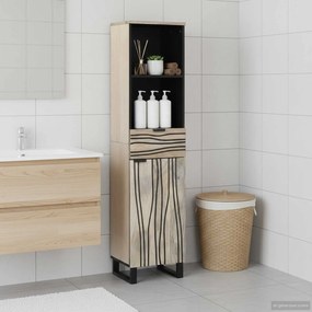 vidaXL Ντουλάπι Μπάνιου Λευκό 38 x 33 x 160 εκ Επεξεργασμένο Ξύλο