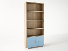 Intrahome Βιβλιοθήκη παιδική σε χρώμα δρυς-σιελ 75x30x180 Intrahomesa-00652609