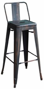 Σκαμπό Μπάρ Relix Antique Black Ε5199,10 43X43Χ100 cm Metal