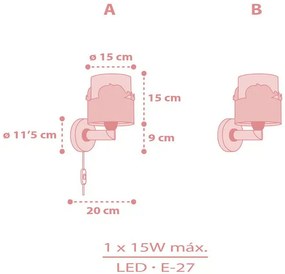 Απλίκα τοίχου Ango  Balena-Roz