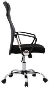 ΚΑΡΕΚΛΑ ΓΡΑΦΕΙΟΥ CABLE  HM1000.10 ΜΑΥΡΟ ΓΚΡΙ MESH ΠΟΔΙ ΧΡΩΜΙΟΥ 61x58x118 εκ.