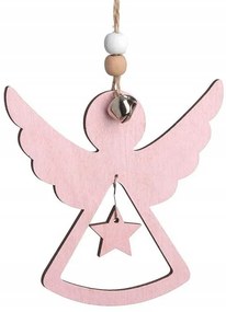 Χριστουγεννιάτικο Ξύλινο Στολίδι Αγγελάκι 10cm 12167