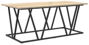 vidaXL Τραπεζάκι Καφέ  Σονομά Οξιάς 100x50x40 εκ. Φτιαγμένο από Επεξεργασμένο Ξύλο και Μέταλλο