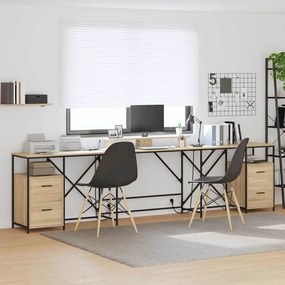 vidaXL Γραφείο Δρύς Sonoma 182 x 101 x 87,5 εκ Επεξεργασμένο ξύλο
