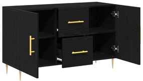 vidaXL Κονσόλα Μαύρη Δρυς 100x36x60 εκ. Κατασκευασμένο Ξύλο