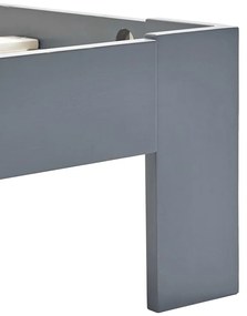 vidaXL Πλαίσιο Κρεβατιού Γκρι 140 x 200 εκ. από Μασίφ Ξύλο Πεύκου