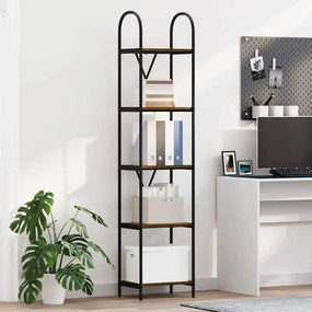 vidaXL Ράφι Βιβλίων Καπνιστή δρυς 40 x 30 x 183 εκ Επεξεργασμένο ξύλο