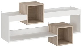 Wall Shelf Shellie in white-oak color 120x28x65cm 120x28x65 εκ.