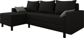 Γωνιακός καναπές Brick-Mauro - 238.00Χ123.00Χ79.00cm